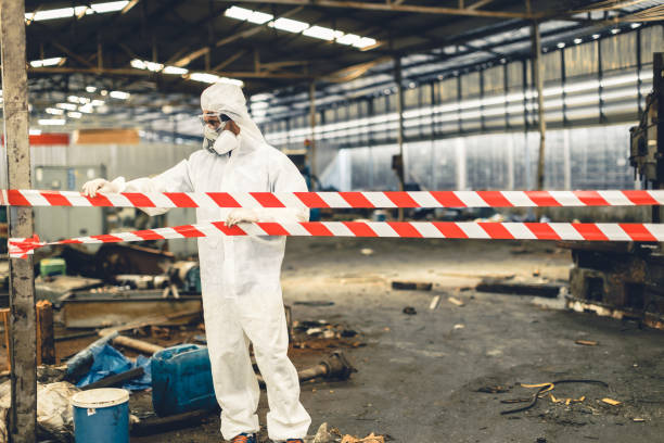 Professional Crime Scene Cleanup technician working in New London, WI